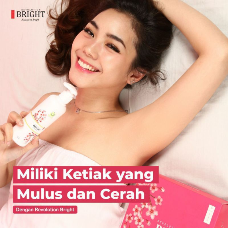 revolution bright body lotion / pemutih badan alami / whitening lotion