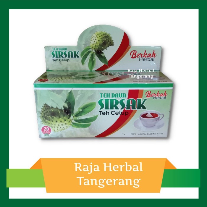 

Teh Celup Daun Sirsak obat kanker dan tumor ganas 20 kantong