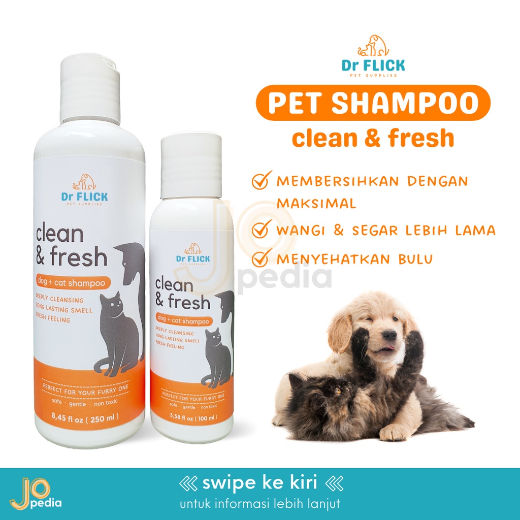 GROSIR DR FLICK Shampoo 250ml Shampo Kucing Anjing Hewan Kutu Jamur Lusinan Supplier