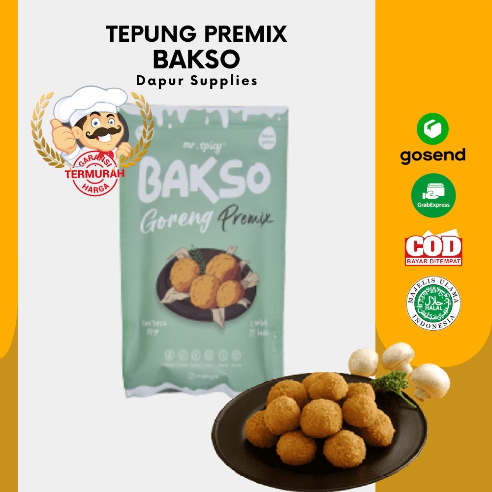 Tepung Bakso Premix / Bakso Goreng / Tepung Premix - Mr. Spicy 100g