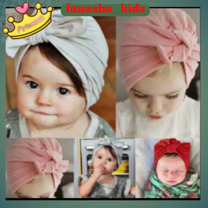TURBAN BAYI LUCU / TURBAN BAYI KELINCI / TURBAN BAYI TALI SIMPUL