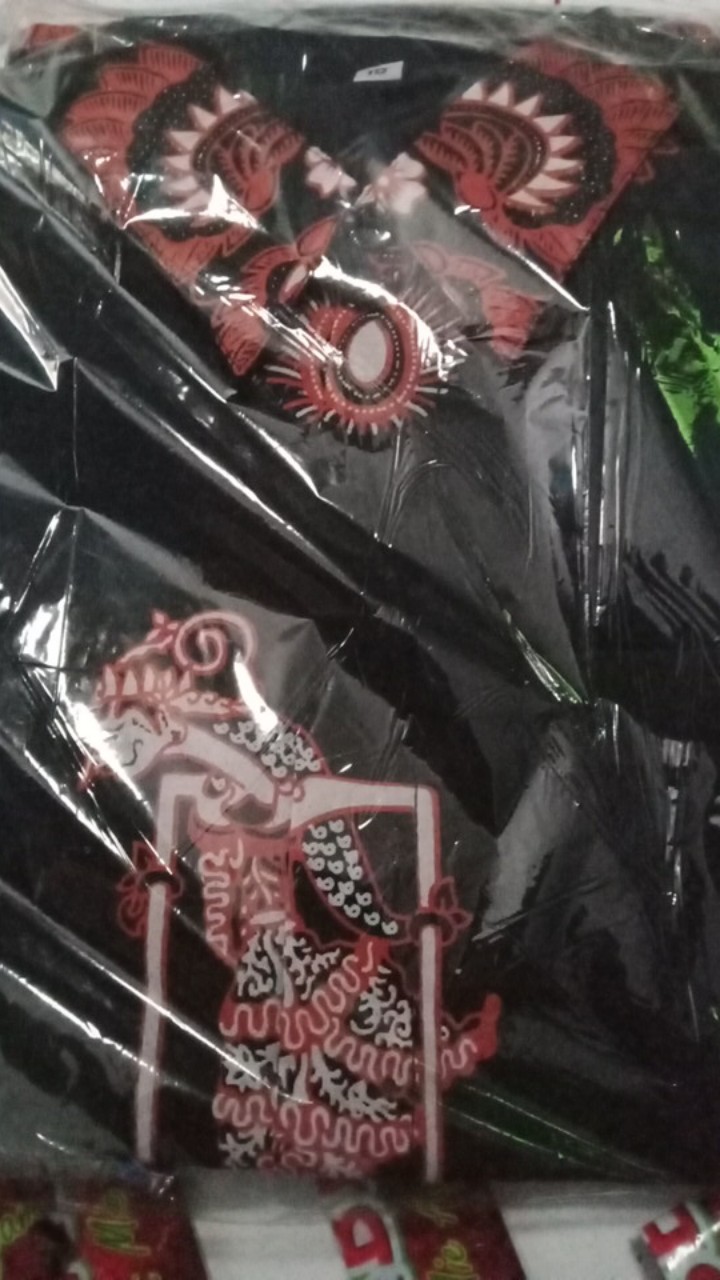 Batik Solo Modern Set Sarung Dan Kemeja Batik Wulu Wayang