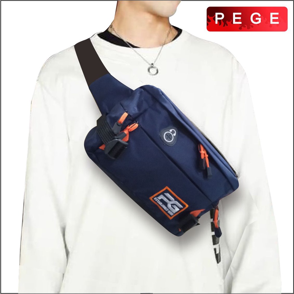 Tas Selempang Kasual PEGE Slempang Bahu Pria Trendy Keren - PG 8901