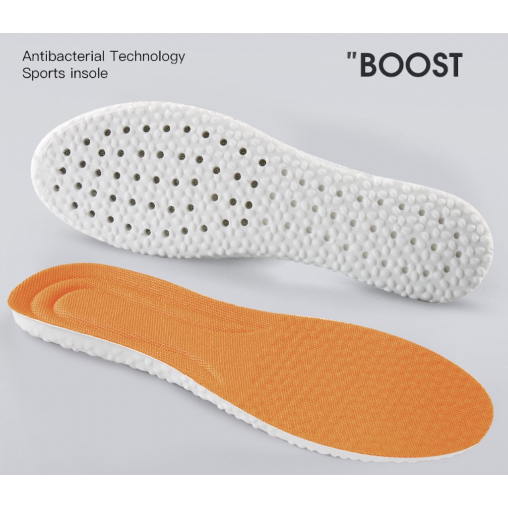 Boost Insole Sepatu Sport Casual Shock Anti Bau Anti Bakteri Empuk Ringan Nyaman