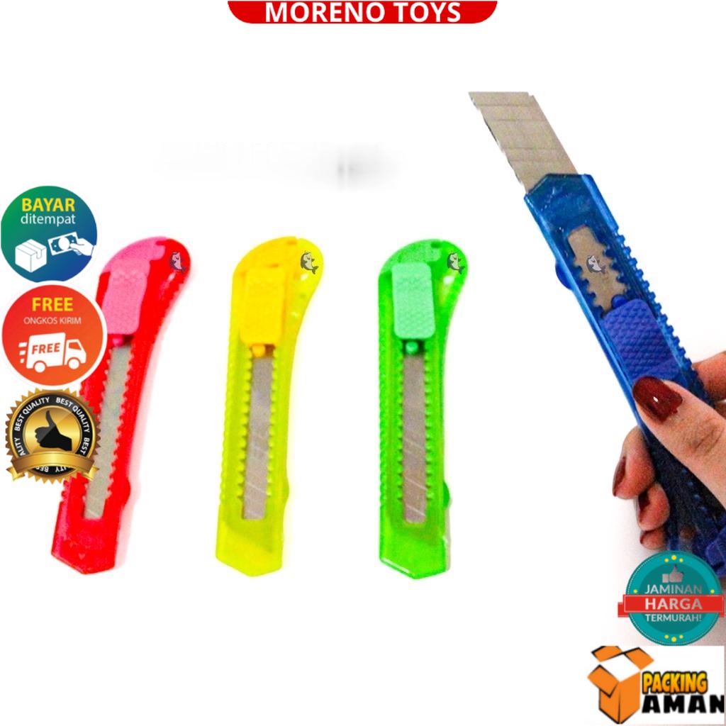 

Pisau Cutter Besar Transparan Warna Warni Per Pcs - Alat Pemotong Kater Tajam Bening - 1PC Berkualitas PROMOSI MURAH