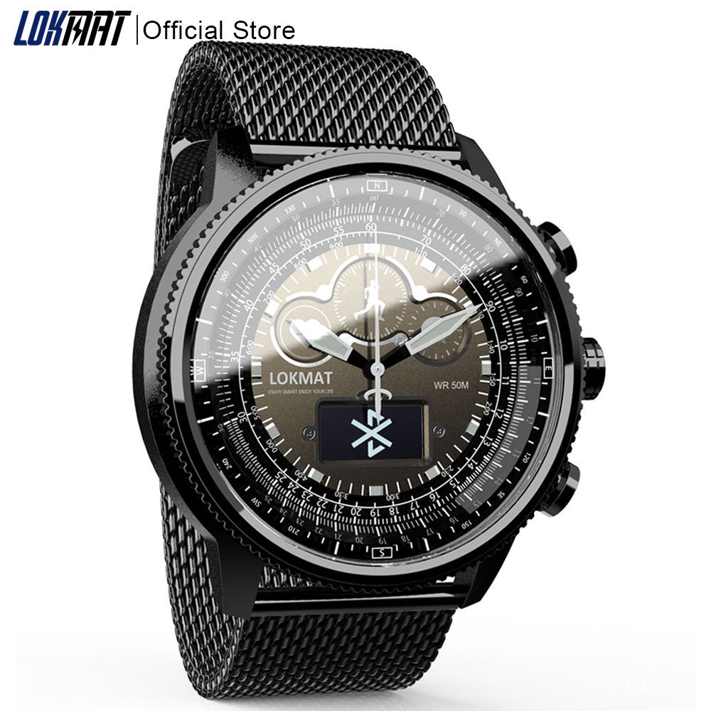 LOKMAT Bluetooth Smart Watch Sport Waterproof pedometers Information Reminder digital men clock smar