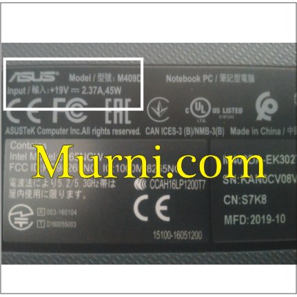 charger asli casan adaptor laptop asus M409D original