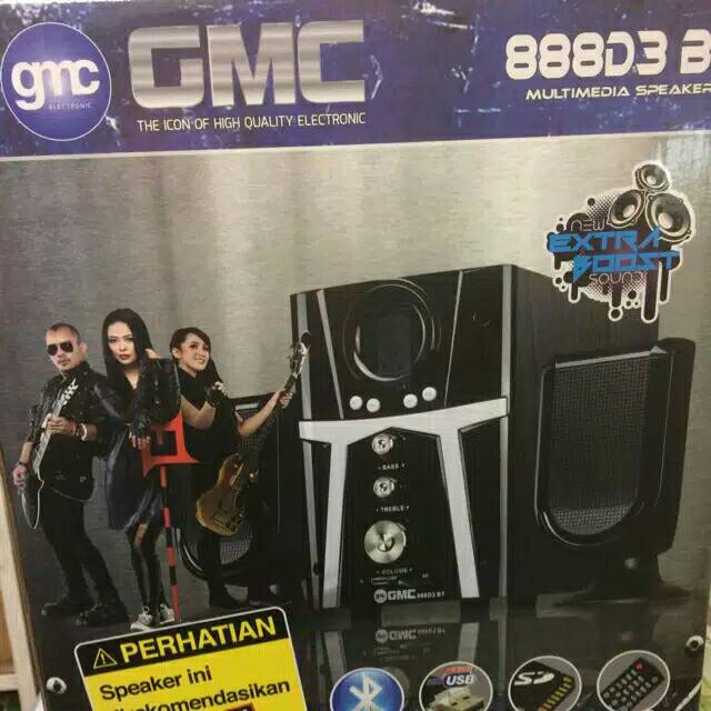 SPEAKER BLUETOOTH PORTABLE GMC 888 D3 BT D2 /SALON AKTIF SUPER BASS USB REMOTE SPEKER WIRELESS