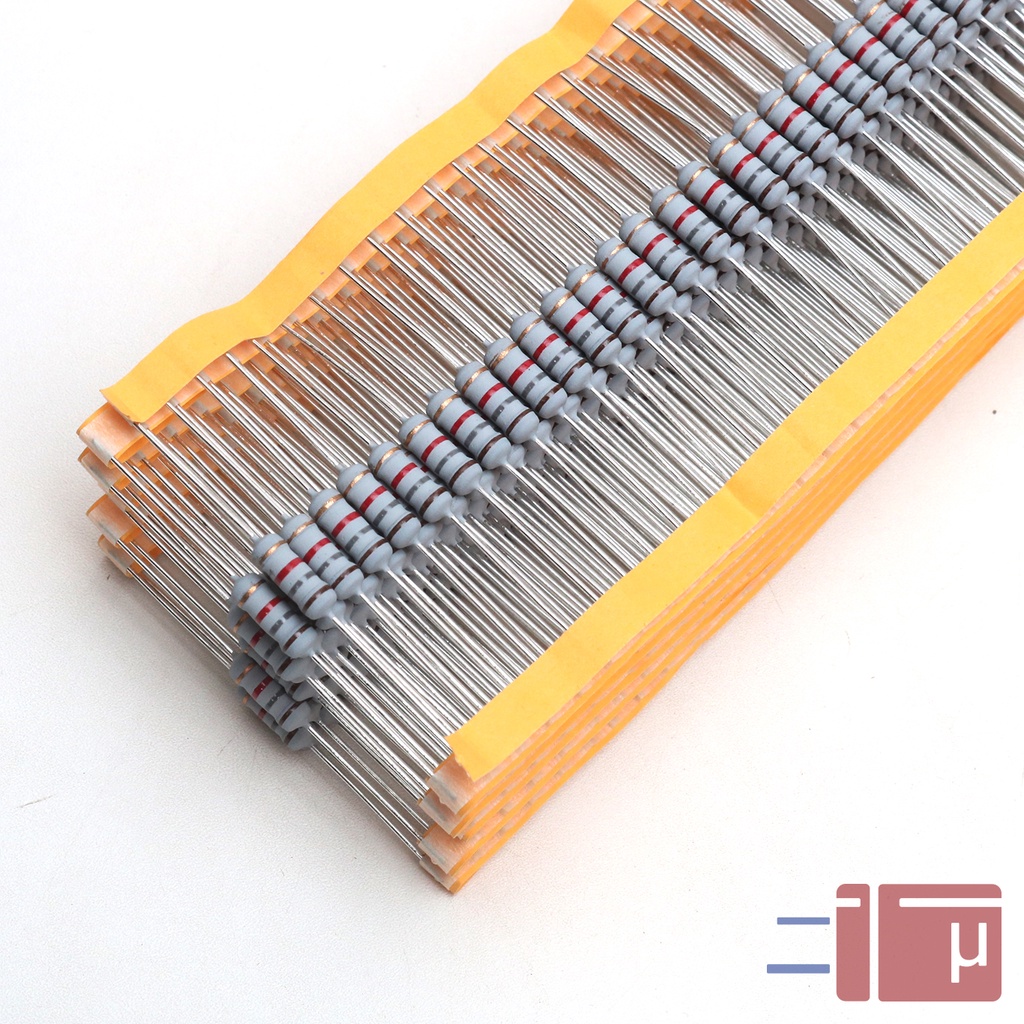 x10 Resistor 1K8 1.8K 1W Metal Oxide 5% Taiwan Kaki Tembaga