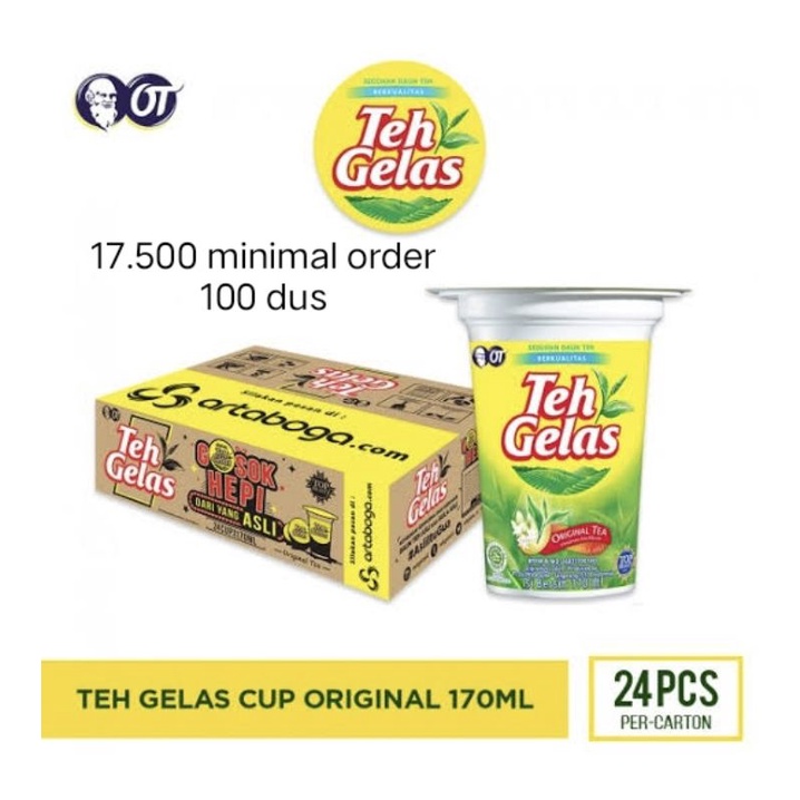 

teh gelas 135ml 1 dus isi 24