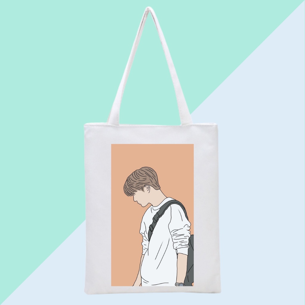 PART A400 Korean Boy &amp; Girl New totebag tas tote fashion wanita hampers aesthetic printing (resleting) drill premium (A400) || kiiyoomii ||