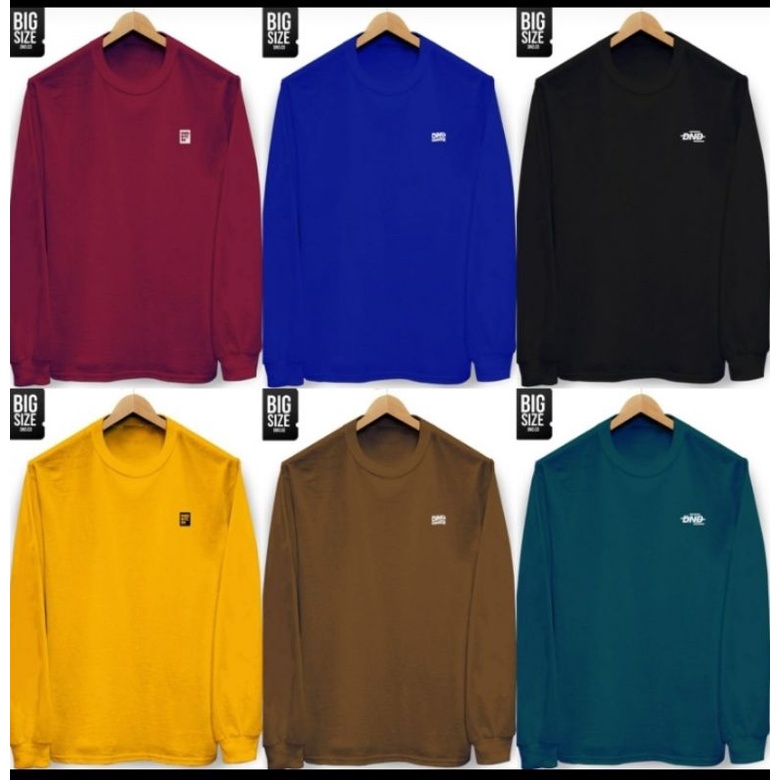 Kaos jumbo pria lengan panjang 3 pcs 100 ribuan xxl xxxl xxxxl/kaos pria lengan panjang xxl xxxl xxx