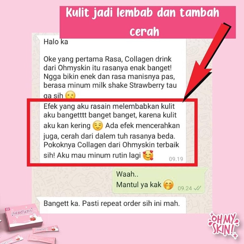 COLLAGEN DRINK OHMYSKIN MINUMAN SUPLEMEN KOLAGEN OHMYSKIN OH MY SKIN