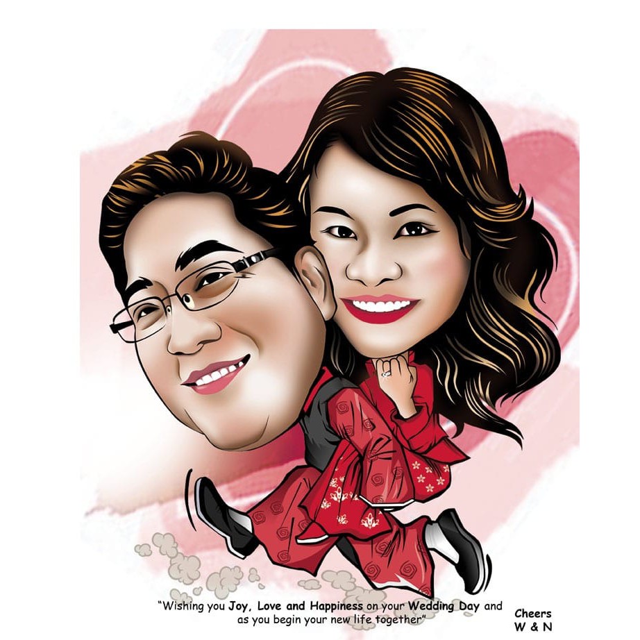 Karikatur wajah preweing unik lucu pengerjaan cepat