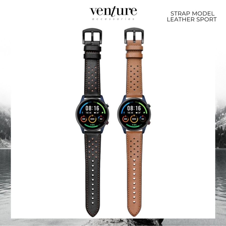 STRAP XIAOMI MI WATCH 46MM TALI JAM MODEL LEATHER SPORT 22MM