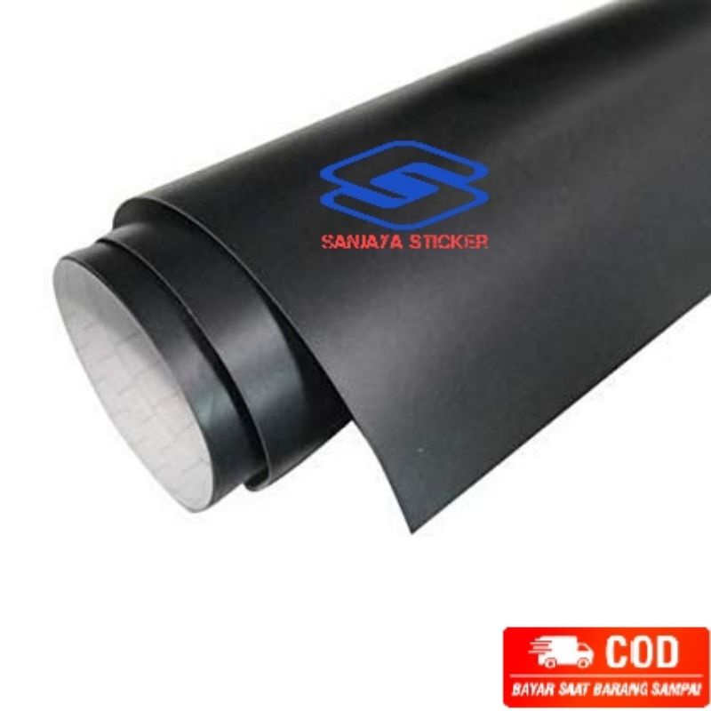Stiker skotlet motor hitam doff harga 1 meter