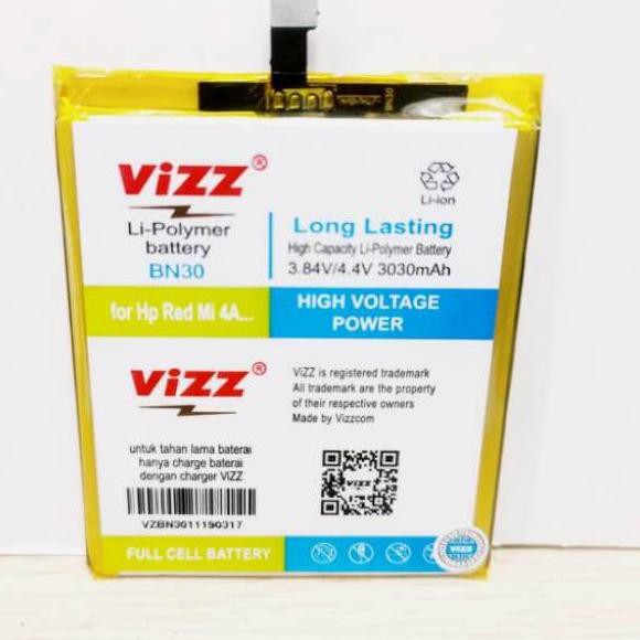 ◙ Baterai Batre Vizz Xiaomi Redmi 4A BN30 ♛