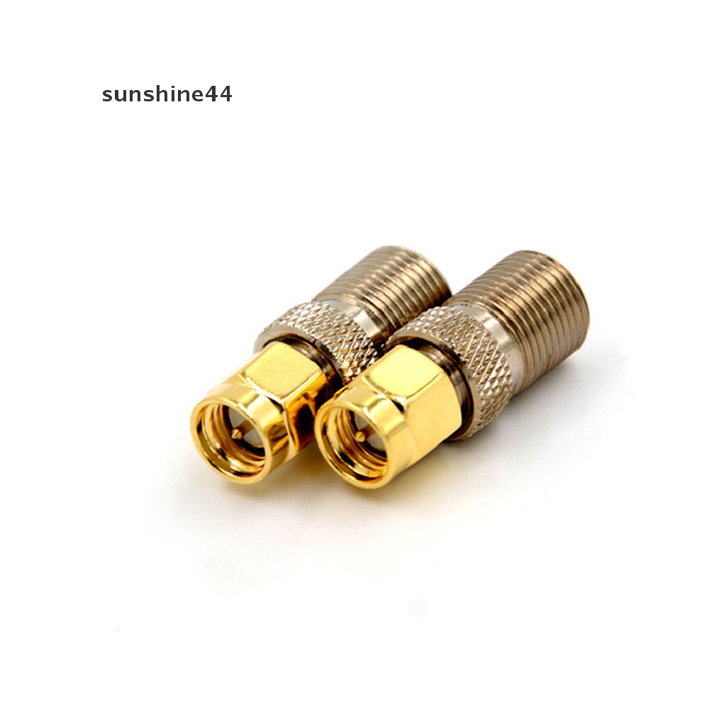 Sunshine Adapter Konektor Coaxial RF Lurus Jack F Female Ke SMA Male