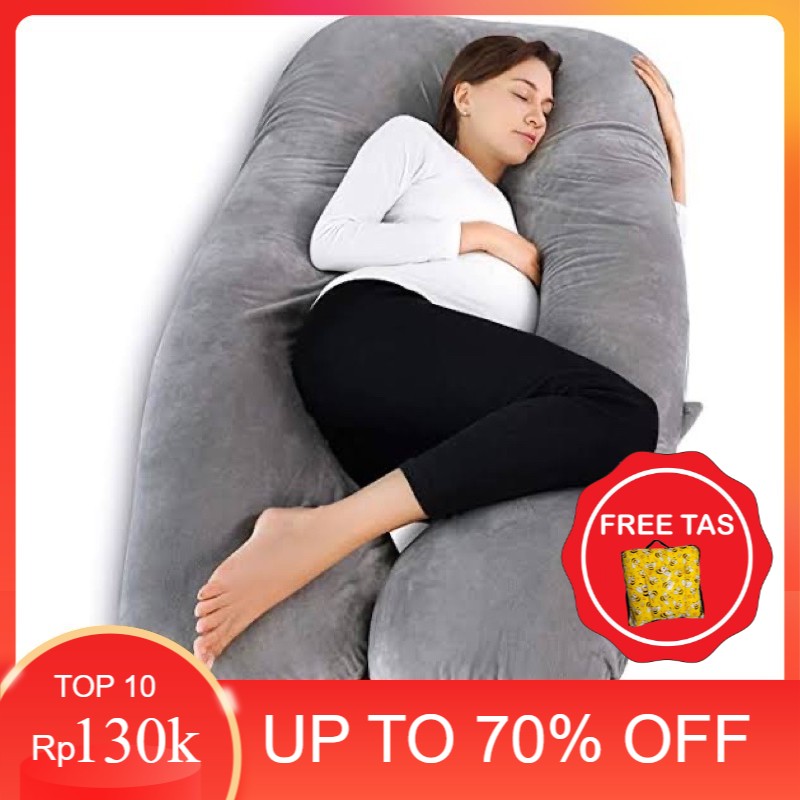 FREE BAG - Bantal Hamil - Bantal Ibu Hamil - Bantal Hamil dan menyusui - Bantall hamil tidur