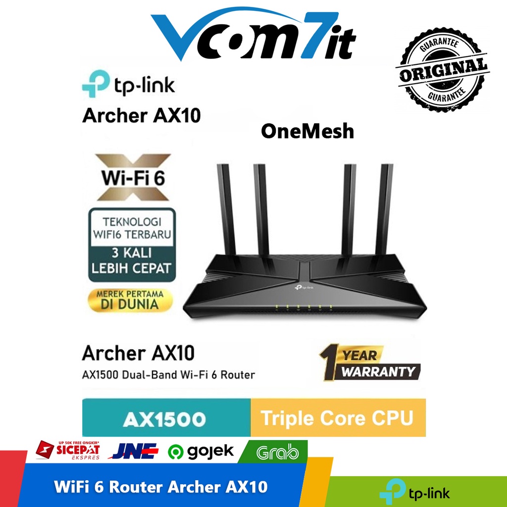 Tp-link Archer AX10 AX1500 WIFI 6 Wireless Router Tplink AX 10 AX 1500
