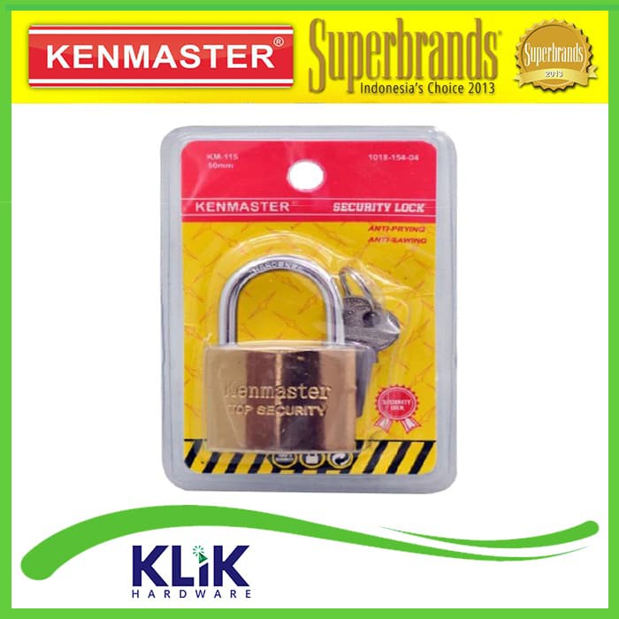 Kenmaster Gembok Kuning Pintu Rumah Pagar 50 mm