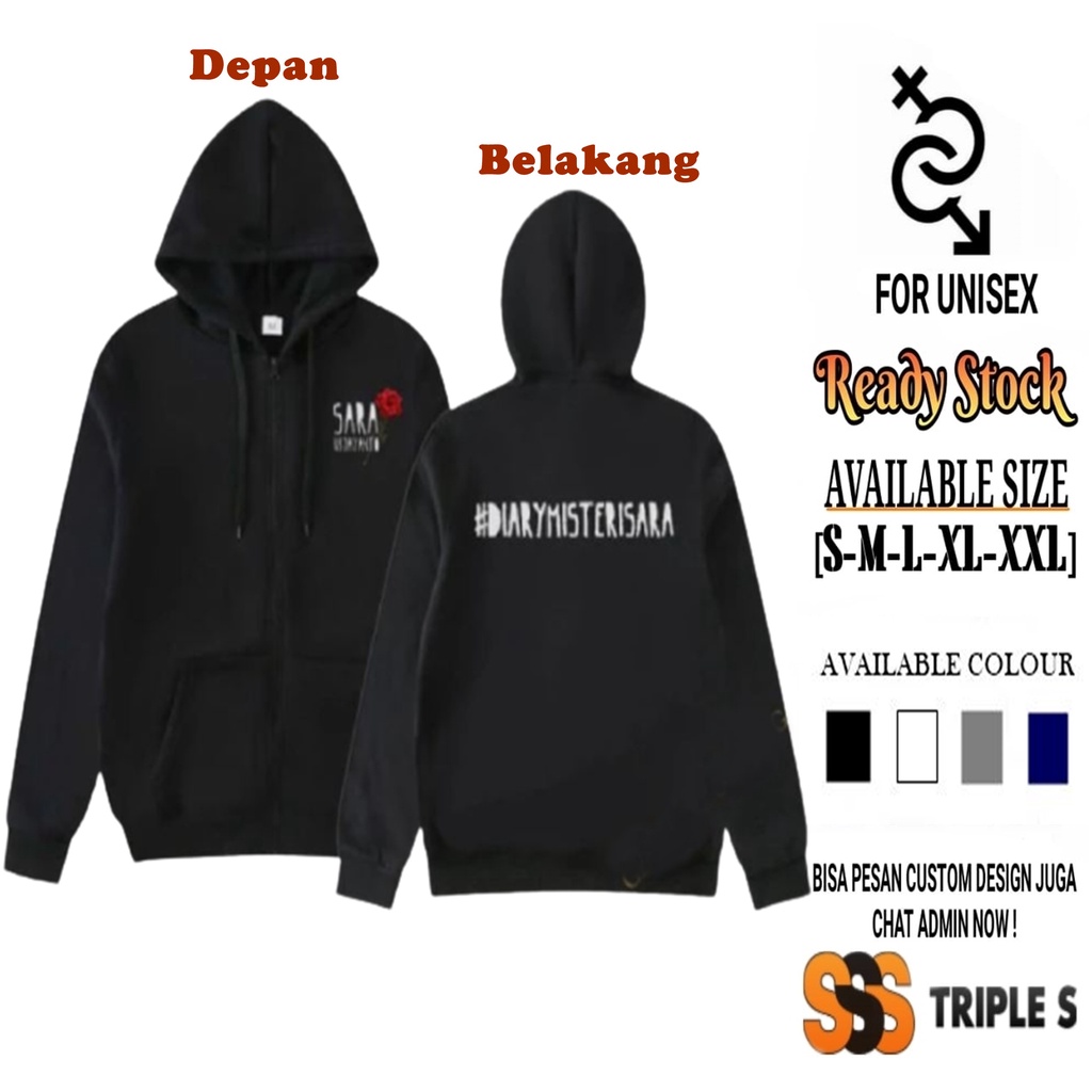 JAKET RESLETING SARA WIJAYANTO #DIARY MISTERI SARA HOODIE ZIPPER YOUTUBE