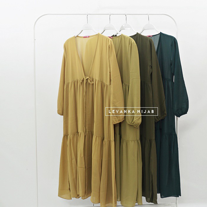 New Kardigan !! Long Outer Cerutty Tangan Panjang Edisi Ruffle