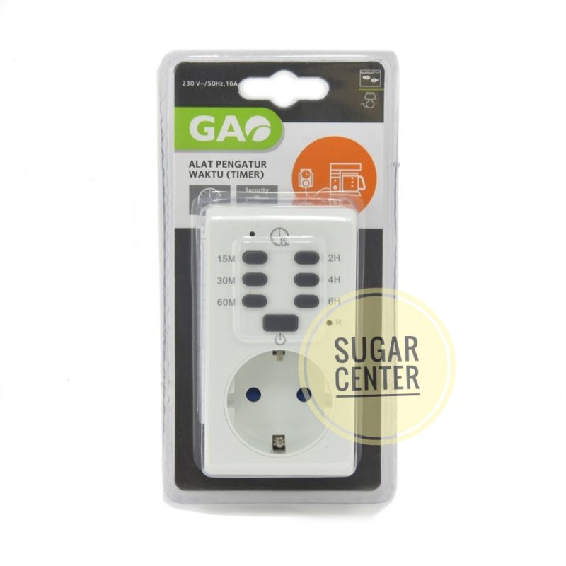 Gao Stop Kontak Timer Manual/Stop Kontak Pengatur Timer/Stop Kontak Timer