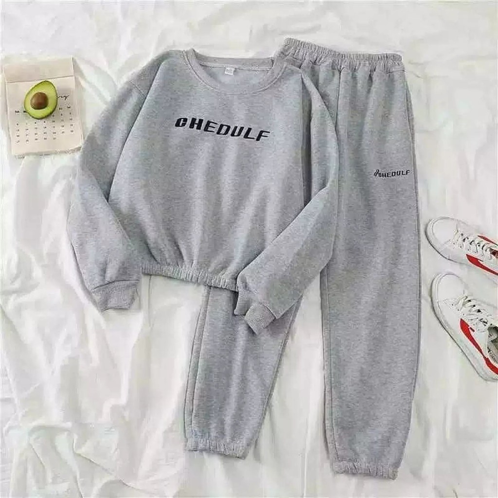 SETELAN WANITA DEDULF WANITA bahan babyterry