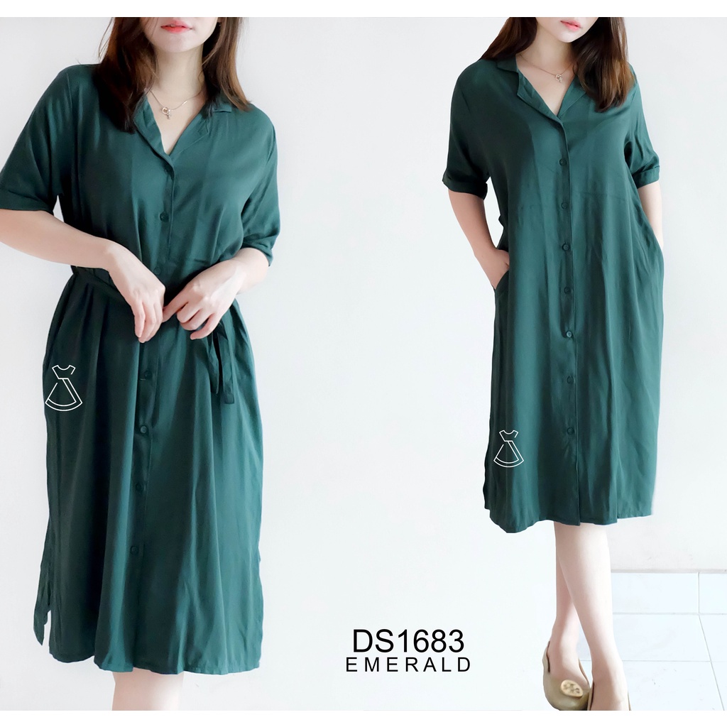 DS1683 - Dress Casual Rayon Twill Adem Korean Style Busui Friendly