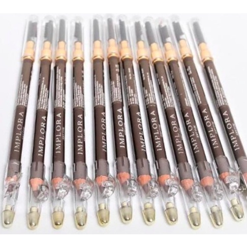 WATERPROF BPOM PENSIL ALIS EYEBROW IMPLORA - Brown coklat- hitam