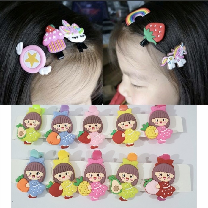 1 Pc Jepit Rambut Anak Jepitan Motif Karakter Kartun Import Lucu