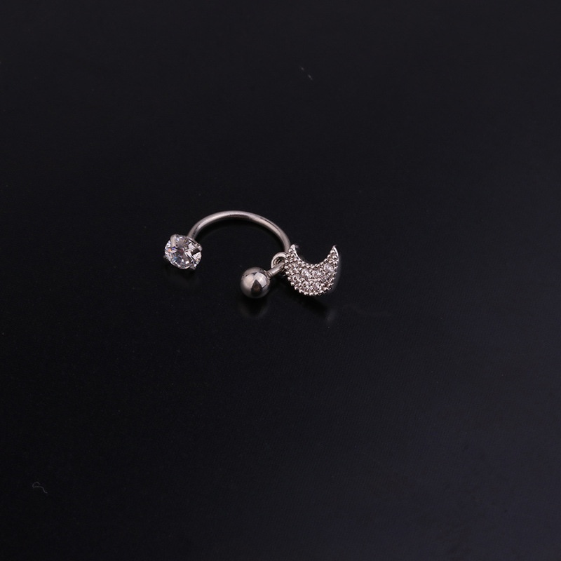 1 Pcs Korean Style Star Heart Flower Eardrop C Shaped Silver Gold Earring Engagement Jewelry For Women Gifts