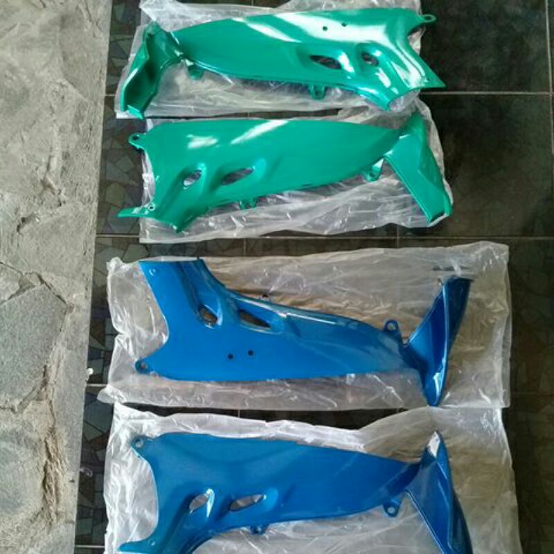 Sayap, legshield luar bagian Dalam suzuki shogun new, Shogun R new / New Shogun 110, warna hijau, bi