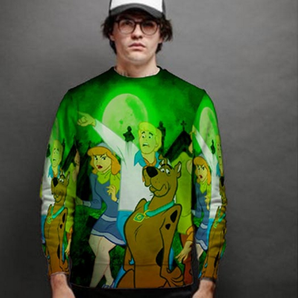 Casual Jaket Sweatshirt Scooby Doo SKU-7434106510577 Sweat Shirt Fullprint Bahan Polyester Jersey St