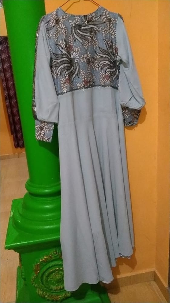 Gamis Batik Couple Baju Muslim Gaun Pakaian Wanita Original Batik Karyaku