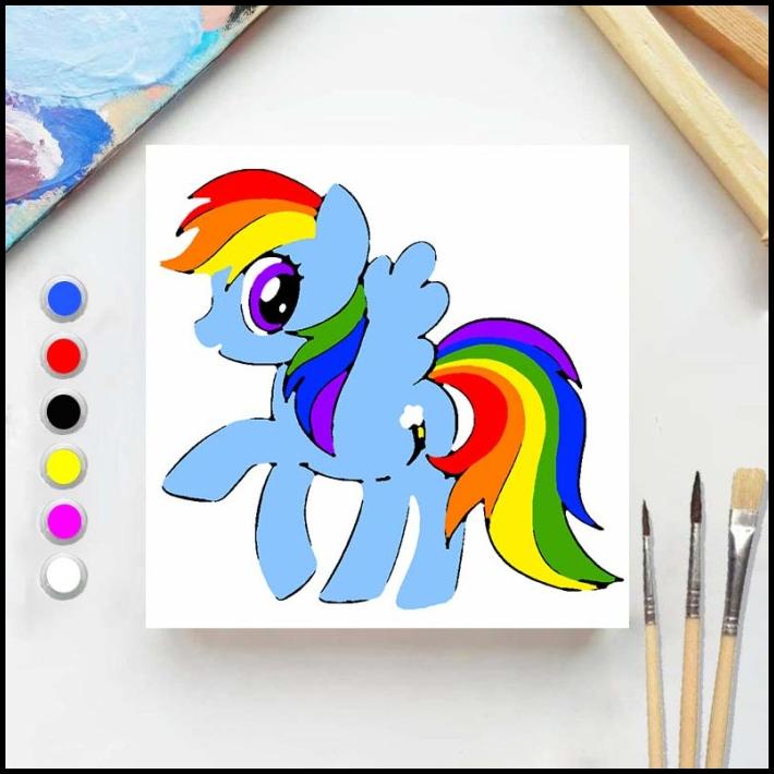 

Paint By Number Little Pony Apple Jack 20X20 Painting Kit/Set Melukis