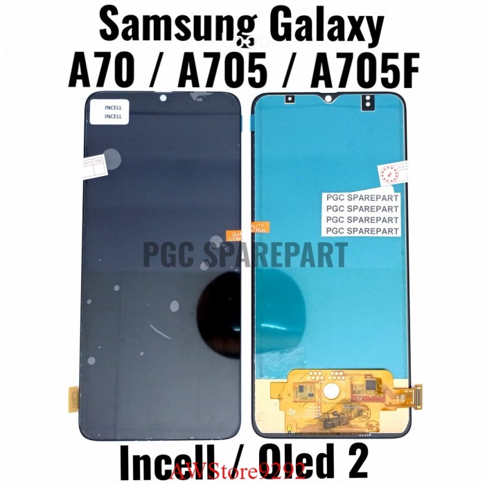 Layar Sentuh LCD TS Touchscreen Fullset Samsung A70 2019 A705 OLED2 BLACK