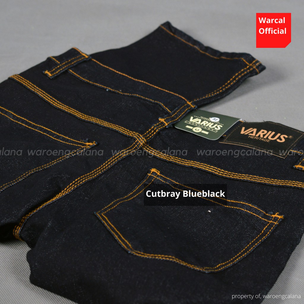 Varius Celana Cutbray Jeans Blueblack