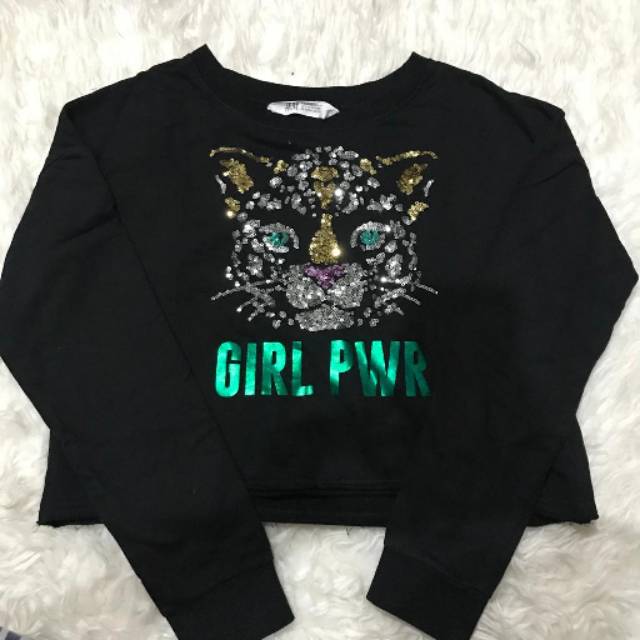 Crop top glitter h&m hnm Original Sale