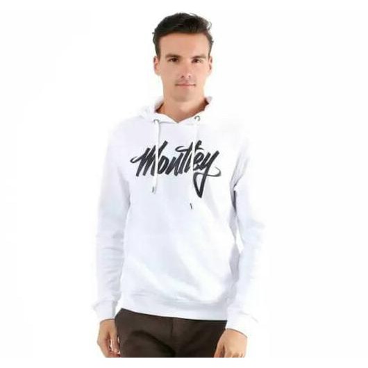 Hoodie Zipper Jumper Moutley White Colour