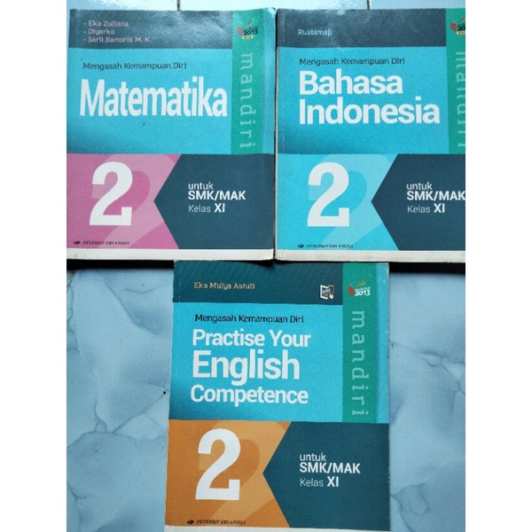 MANDIRI Bahasa,INDONESIA,BAHASA INGGRIS.MATEMATIKA Erlangga SMK KELAS 11 K13