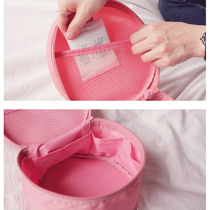 Round Underwear Pouch Tas Pakaian Dalam Bulat M570