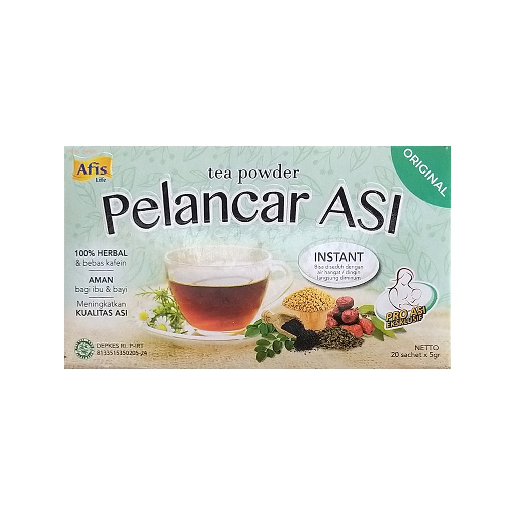 Afis Life Tea Powder Bubuk Teh Pelancar Asi Booster Original 100g