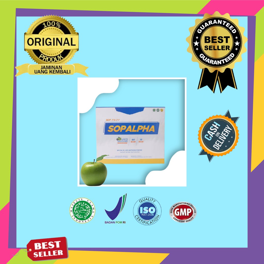 Sop alpha Sopalpha (3 SACHET) SOPALPHA - Rasa Apel Manggis SUPLEMEN MAKANAN Original HALAL MUI bpom
