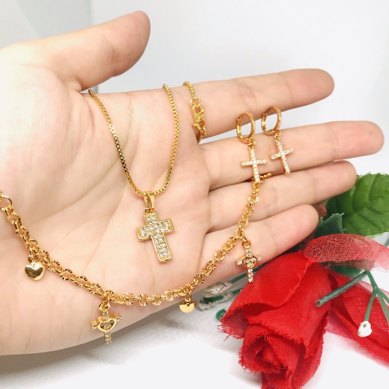 Kalung set sallib permata Emas suping