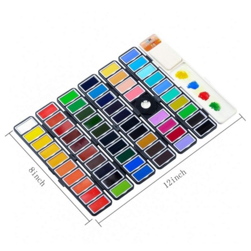 

SUPERIOR FOLDABLE WATERCOLOR PAINT / CAT AIR COMPACT 1 Set 58 COLORS