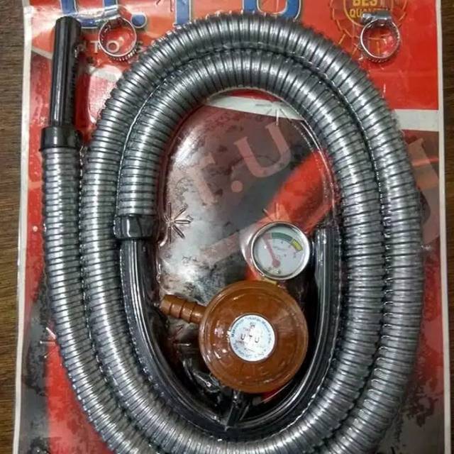 Selang Gas Regulator Kepala Gas Komplit UTU / SNI / Kepala Gas / Regulator