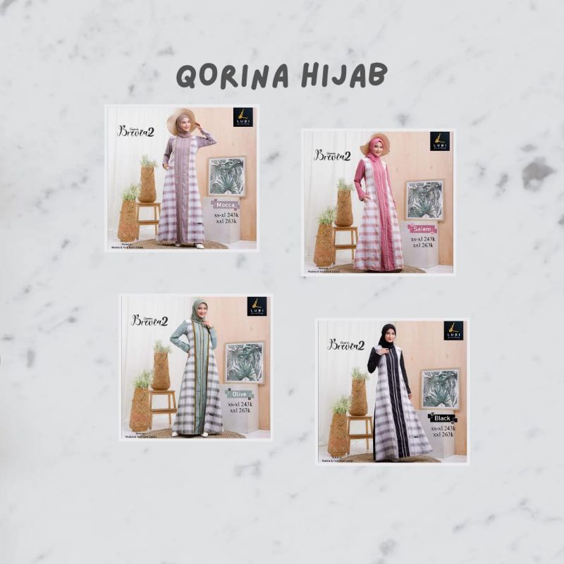 Gamis lubi terbaru / lubi brevia / gamis katun / gamis remaja