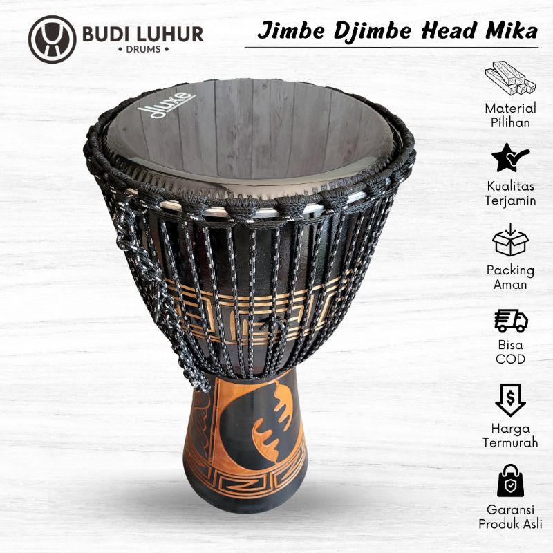 Alat Musik Kendang Jimbe Reggae Gendang Djimbe Head Drum Mika 8 9 10 11 12 Inch Suara Standar Panggung